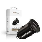 RhinoTech LITE MINI kovový duální USB-A nabíjecí adaptér do auta 24W černá RTACC471