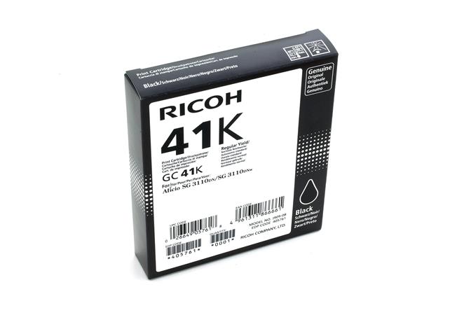 Ricoh originál gelová náplň 405761, black, 2500s, GC41HK, Ricoh AFICIO SG 2100N