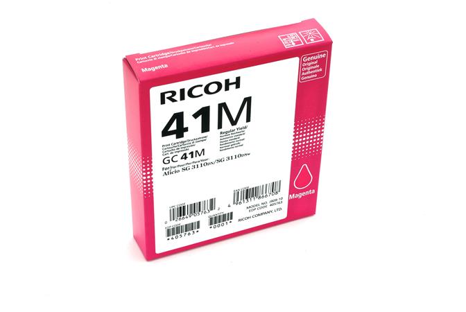 Ricoh originál gelová náplň 405763, magenta, 2200s, GC41HM, Ricoh AFICIO SG 2100N