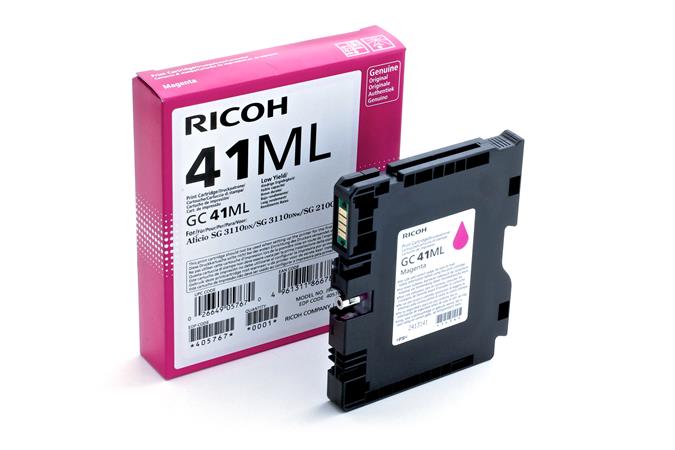 Ricoh originál gelová náplň 405767, magenta, 600s, GC41M, Ricoh AFICIO SG 2100N