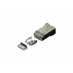 ROLine Konektor 8/8 RJ45 cat.6a/7, 10Gbit, tienený na drôt aj lanko, 10ks/bal, AWG 23-26 21173099
