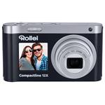 Rollei Compactline 12x/ 64 MPix/ 12x zoom/ 2,8 IPS LCD/ 4K UHD video/ Stabilizace/ Černý 12102