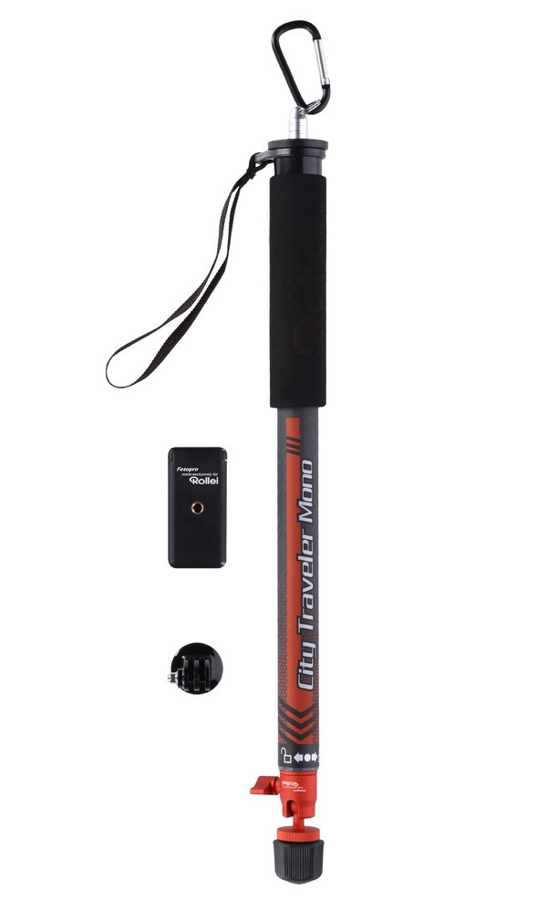 Rollei Monopod City Traveler Mono / Zátěž 3kg/ Vytažený 165,5 cm/ Karbon/ Oranžový 22666