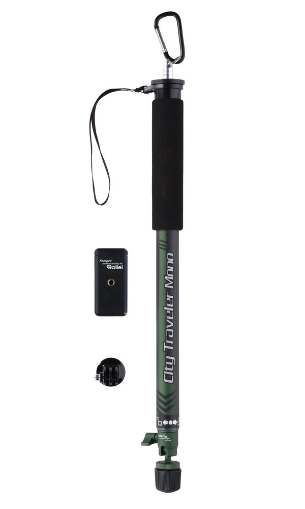 Rollei Monopod City Traveler Mono / Zátěž 3kg/ Vytažený 165,5 cm/ Karbon/ Zelený 22665