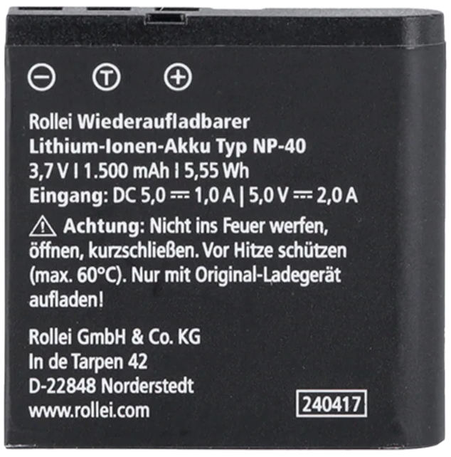 Rollei náhradní baterie pro fotoaparát Powerflex 10X Retro, Powerflex Compact 12028