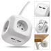 Rozbočovacia kocka s predl. prívodom – 4 zás. + 2× USB, 1,9m 8592920067642