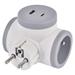 Rozbočovacia zásuvka 2×, 1×USB-A+1×USB-C, bielo-sivá 8592920144848