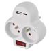 Rozbočovacia zásuvka 2×, vyp., 1×USB-A+1×USB-C, biela 8592920140000