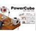 Rozbočovacia zásuvka 240V, CEE7 (vidlica)-POWERCUBE, 0.1m, ORIGINAL USB, modrá, POWERCUBE, 4 zásuvk 8718444082262