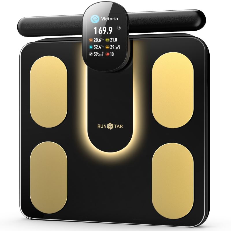 RunStar 8E SmartScan Pro Body Fat Scale, Diagnostická osobní chytrá váha, černá (FG2305) 850060181344