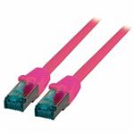 S/FTP (PiMF) Patchkábel LSOH 1.5m cat.6a, magenta, Cu  MK6001.1,5MA