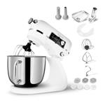 Salente DigiChef+, kuchyňský robot, mísa 6 litrů, celokovový, masomlýnek, digitální displej, bílý