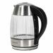 Salente StripeGlass, rychlovarná konvice 1,8 l, nerez/skleněná, červené podsvícení STRIPEGLASS-RD