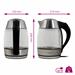 Salente StripeGlass, rychlovarná konvice 1,8 l, nerez/skleněná, modré podsvícení STRIPEGLASS-BL
