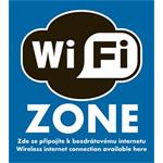 Samolepka Wi-Fi zone k nalepení zevnitř