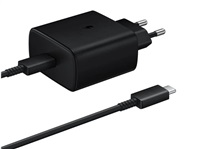 Samsung cestovní nabíječka EP-T4511XBE, Fast Charging 45W, USB-C + datový kabel USB-C, černá EP-T4511XBEGEU