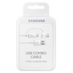 Samsung EP-DG930 - USB kabel - USB (M) do Micro USB typ B, USB-C (M) - USB 2.0 - 1.5 m - bílá EP-DG930DWEGWW