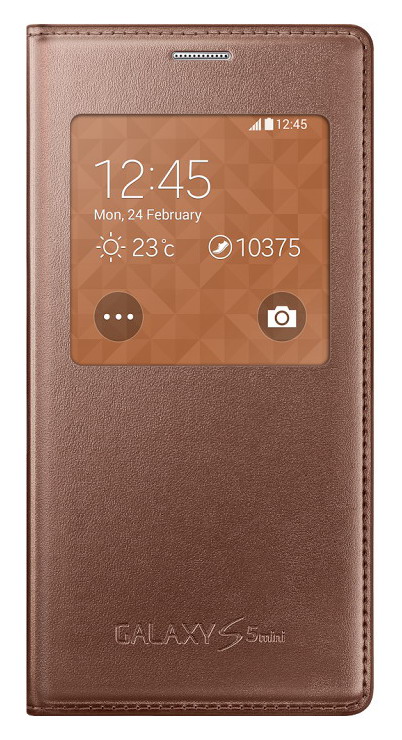 Samsung Flipové puzdro S-View pre Galaxy S5 mini, ružovo-zlaté EF-CG800BFEGWW