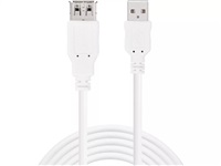 Sandberg kabel USB-A(F) na USB-A(M) 2.0, 1,8 m, bílá 503-78