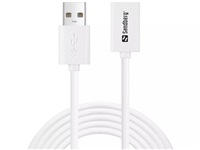 Sandberg kabel USB-A(F) na USB-A(M) 3.0, 2 m, bílá 508-51