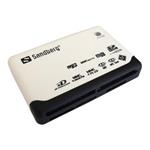 Sandberg multi čítačka pamäťových kariet, USB 2.0, bielo-čierna 133-46