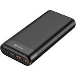 Sandberg Powerbank 20000mAh, USB-C PD 65W + 2x QC3.0, černá 420-62
