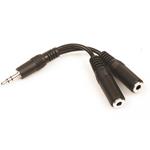 Sandberg splitter MiniJack 1 -> 2, čierny 502-16