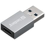 Sandberg USB-A to USB-C Dongle, stříbrná 5705730136467
