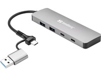 Sandberg USB-C/A to 2xUSB-A+2xUSB-C Hub 136-64