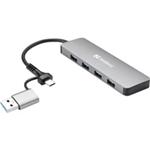 Sandberg USB-C/A to 4xUSB 3.0 Hub 136-63