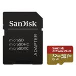 SanDisk Extreme Plus micro SDHC 32 GB 100 MB/s A1 Class 10 UHS-I V30 SDSQXBG-032G-GN6MA