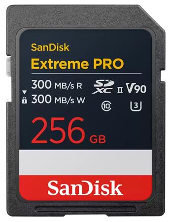 SanDisk Extreme PRO, 256GB SD UHS-II (V90) SDSDXDM-256G-GN4IN