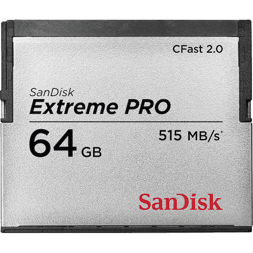 SanDisk EXTREME PRO CFAST 2.0, 64GB (515 MB/s) SDCFSP-064G-G46B