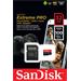 SANDISK EXTREME PRO microSDHC 32GB 100/90 MB/s A1 C10 V30 UHS-I U3 SDSQXCG-032G-GN6MA