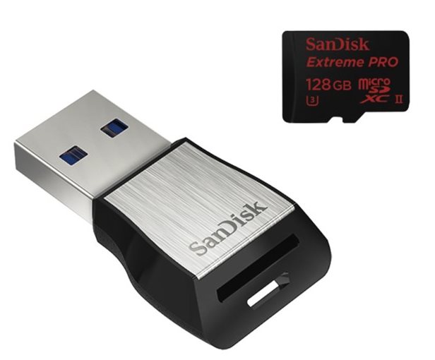 SanDisk Extreme PRO microSDXC 128 GB UHS-I U3 V30 A1 + SD adaptér