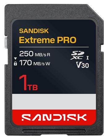 SanDisk Extreme Pro SD UHS-I 1TB SD 250MB/s(R) / 170MB/s(W) SDSDXXJ-1T00-GSCIN
