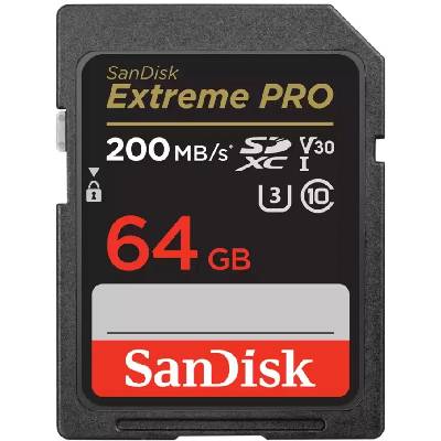 SanDisk Extreme Pro SD UHS-I 64GB SD 200MB/s Read 90MB/s Write SDSDXXU-064G-GSCIN