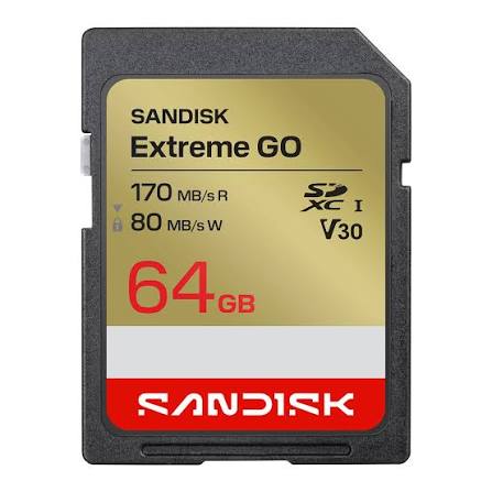 SanDisk Extreme SD UHS-I 64GB SD 170MB/s(R) / 80MB/s(W) SDSDXGN-064G-GNCIN