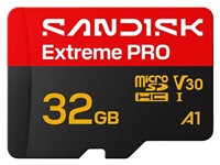 SanDisk micro SDHC Extreme PRO 32GB UHS-I U3 (100R/90W) + adaptér SDSQXCO-032G-GS6MA