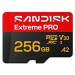 SanDisk micro SDXC Extreme PRO 256GB UHS-I U3 (250R/170W MB/s, UHS-I U3 V30) + adaptér SDSQXCJ-256G-GS6MA