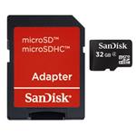 SanDisk microSDHC 32 GB, class 4 + adaptér 108097