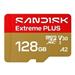 SanDisk MicroSDHC karta 128GB Extreme PLUS (R250/W120MB/s, UHS-I V30, Rescue Pro Deluxe) + adaptér SDSQXBJ-128G-GU6MA