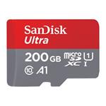 SanDisk MicroSDXC karta 200GB Ultra (120 MB/s, A1 Class 10 UHS-I, Android) + adaptér SDSQUA4-200G-GN6MA