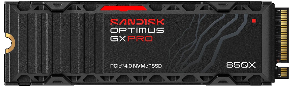 SANDISK OPTIMUS GX PRO 850X NVMe 8TB PCIe, Gen4, (R:7200, W:6600MB/s) s chladičem SDSP81800TAH-000E0