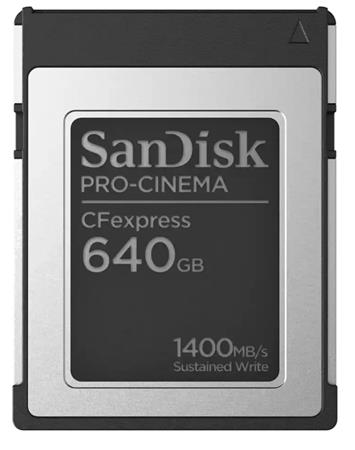 SanDisk PRO-CINEMA CFexpress Type B Card 640GB up to 1700MB/s Read, up to 1500MB/s Write SDCFEC-640G-GN4NN