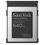 SanDisk PRO-CINEMA CFexpress Type B Card 640GB up to 1700MB/s Read, up to 1500MB/s Write SDCFEC-640G-GN4NN