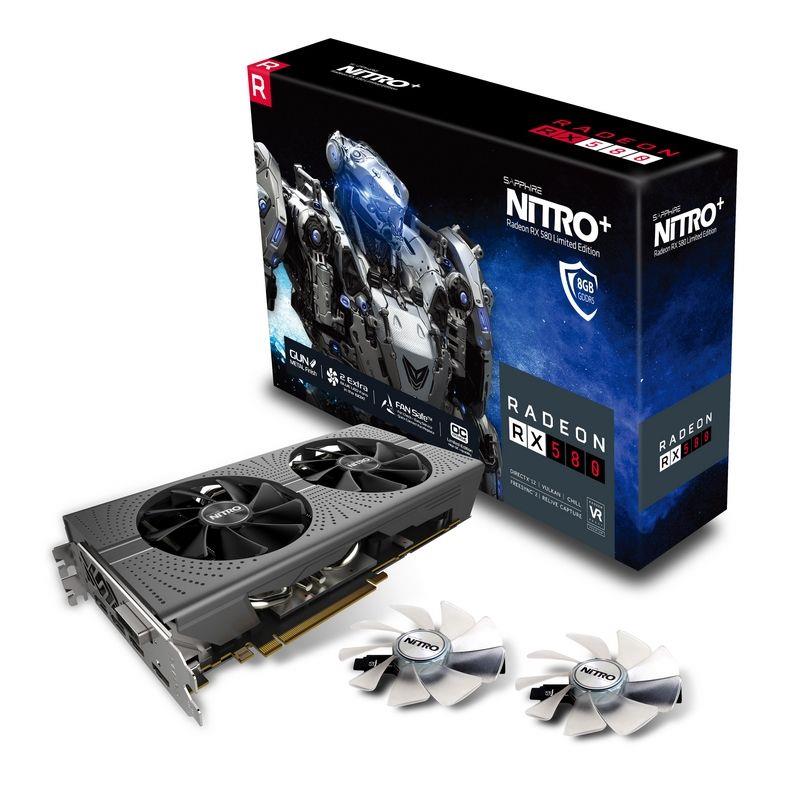 SAPPHIRE NITRO+ RADEON RX 580 / 8GB GDDR5 / PCI-E / 2x HDMI / DVI-D / 2x DP / limitovaná edice / active 11265-00-40G