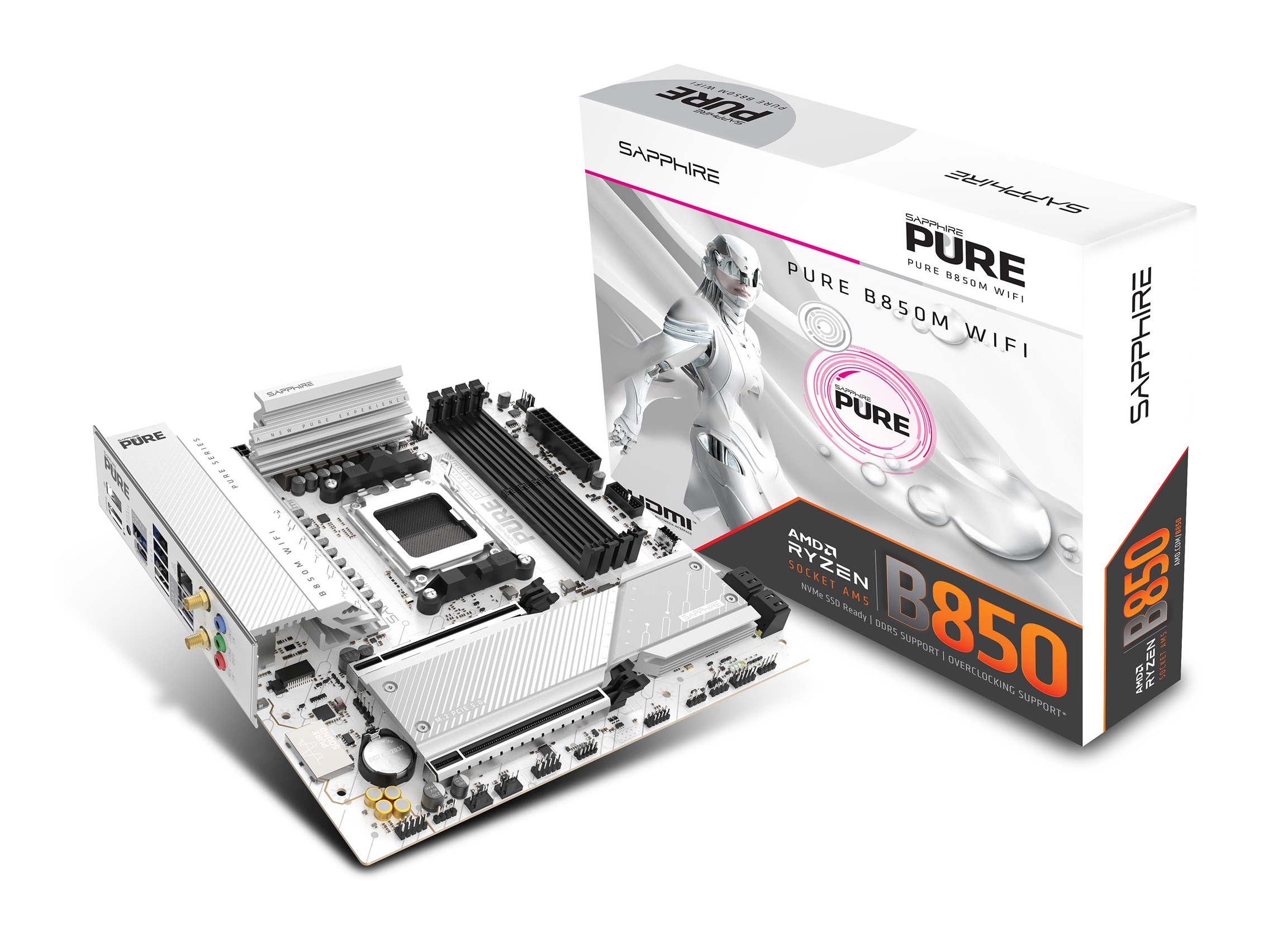 SAPPHIRE PURE B850M WIFI/AM5/mATX 52123-02-40G