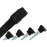 SAS 520 1.0m Mini SAS Plug with clamp (SFF 8087) 36p <> 4 x SATA Plug 7p 90° with Side Band CZSAS52010m