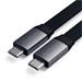 Satechi kábel USB-C to USB-C Gen 2 Flat Cable - Space Gray ST-TCCFC